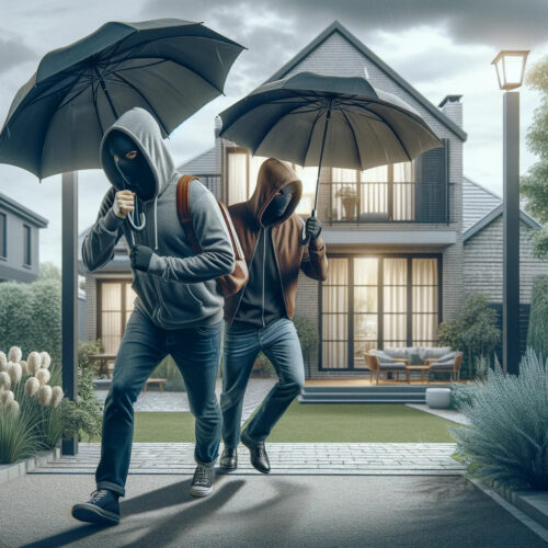 傘で顔を隠す泥棒の手口　増加する空き巣被害にどう対応する？のサムネイル画像です